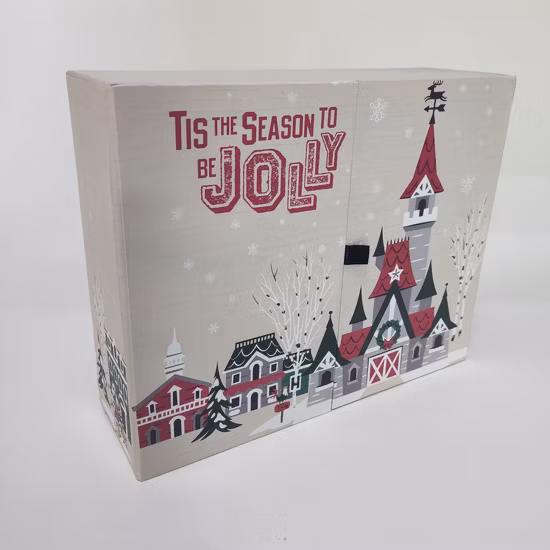 Custom Cardboard Gift Box Christmas Themed Calendar Box Used to Open The Blind Box