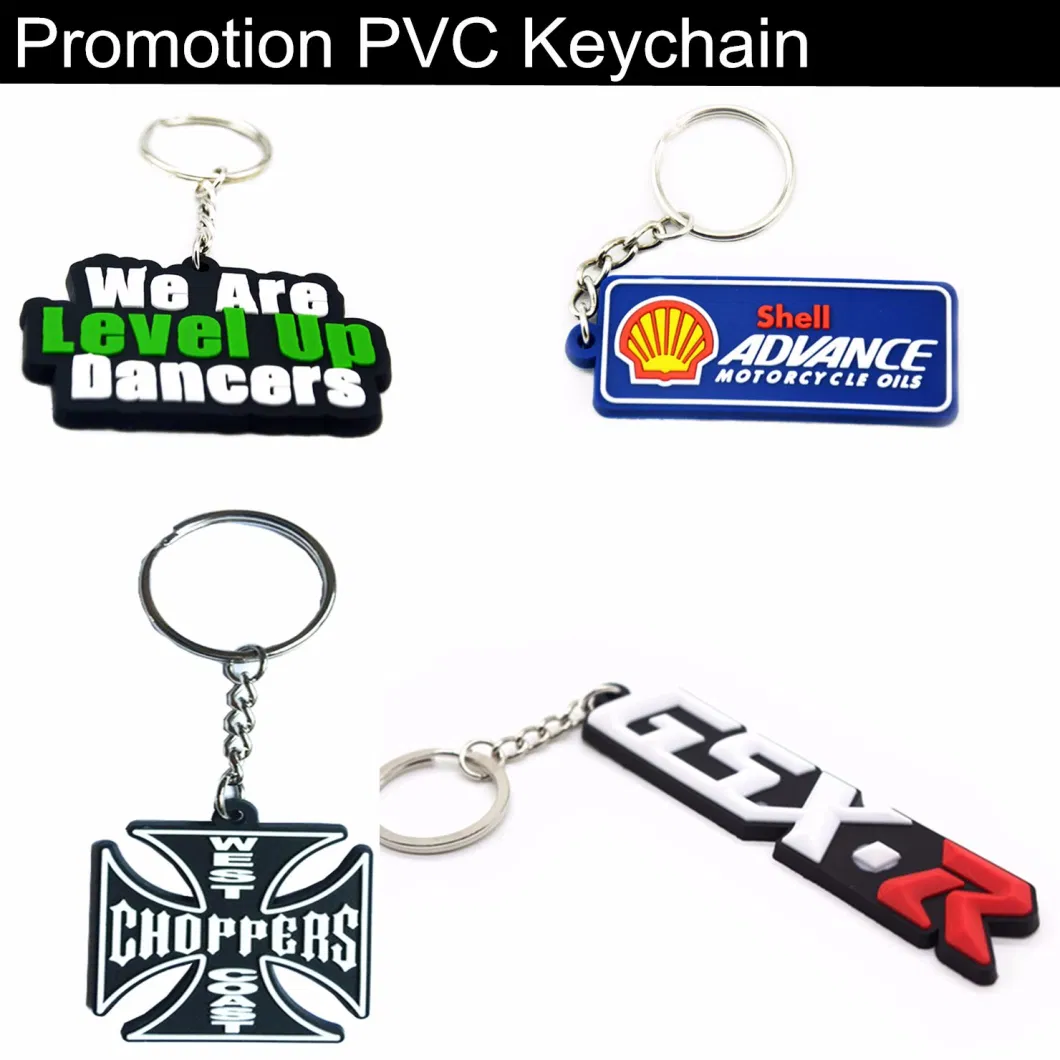 Custom Logo Souvenir Key Chain Accessories Cartoon Animation PVC Leather Acrylic Metal Keychain
