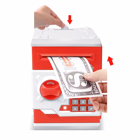 Whoesale Children Password Piggy Saving Bank Money Boxes Toy Electronic with Light and Sound Large Capacity Automatic Volume Money Funny Plastic Kids Piggy Bank