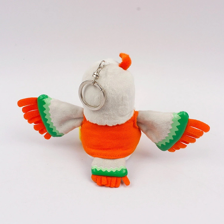 OEM Mascot Promotional Gift 10cm Stuffed Eagle Animal Toy Customized Plush Keychain