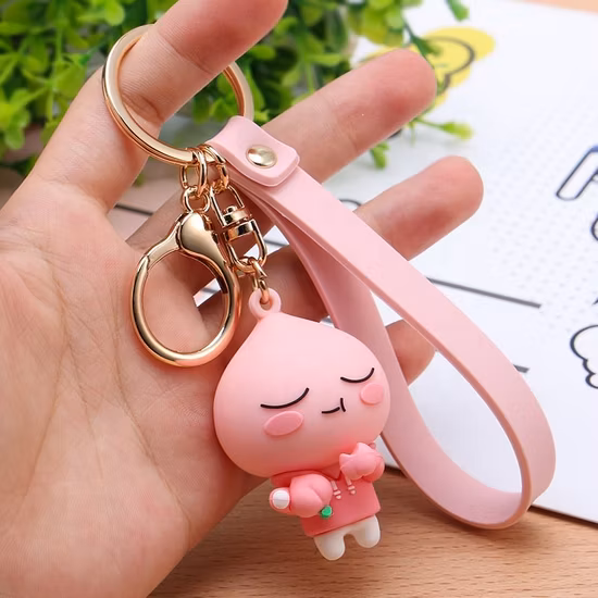 Soft Rubber Key Chain Lovely Cartoon Captain Wonder Man Super Heros Key Chain Schoolbag Car Keyring 3D Pendant Keychain Custom