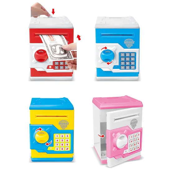 Whoesale Children Password Piggy Saving Bank Money Boxes Toy Electronic with Light and Sound Large Capacity Automatic Volume Money Funny Plastic Kids Piggy Bank