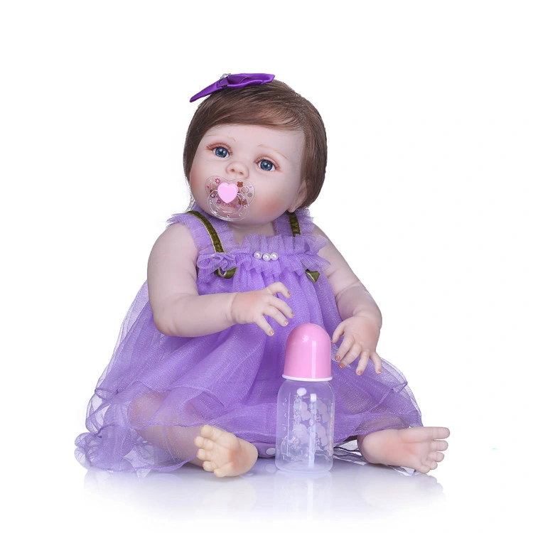 Baby Dolls Reborn Realistic 55 Cm New Handmade Soft Vinyl Silicone Body Princess Girl Doll for Children&prime;s Day Gift