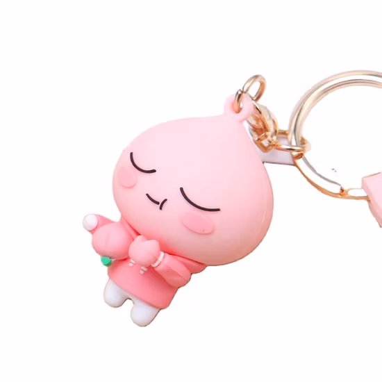 Soft Rubber Key Chain Lovely Cartoon Captain Wonder Man Super Heros Key Chain Schoolbag Car Keyring 3D Pendant Keychain Custom