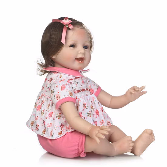 55 Cm 22 Inch Baby Doll Reborn Lifelike Silicone Reborn Dolls Doll Fashion Girl Newborn Baby Reborn Babies