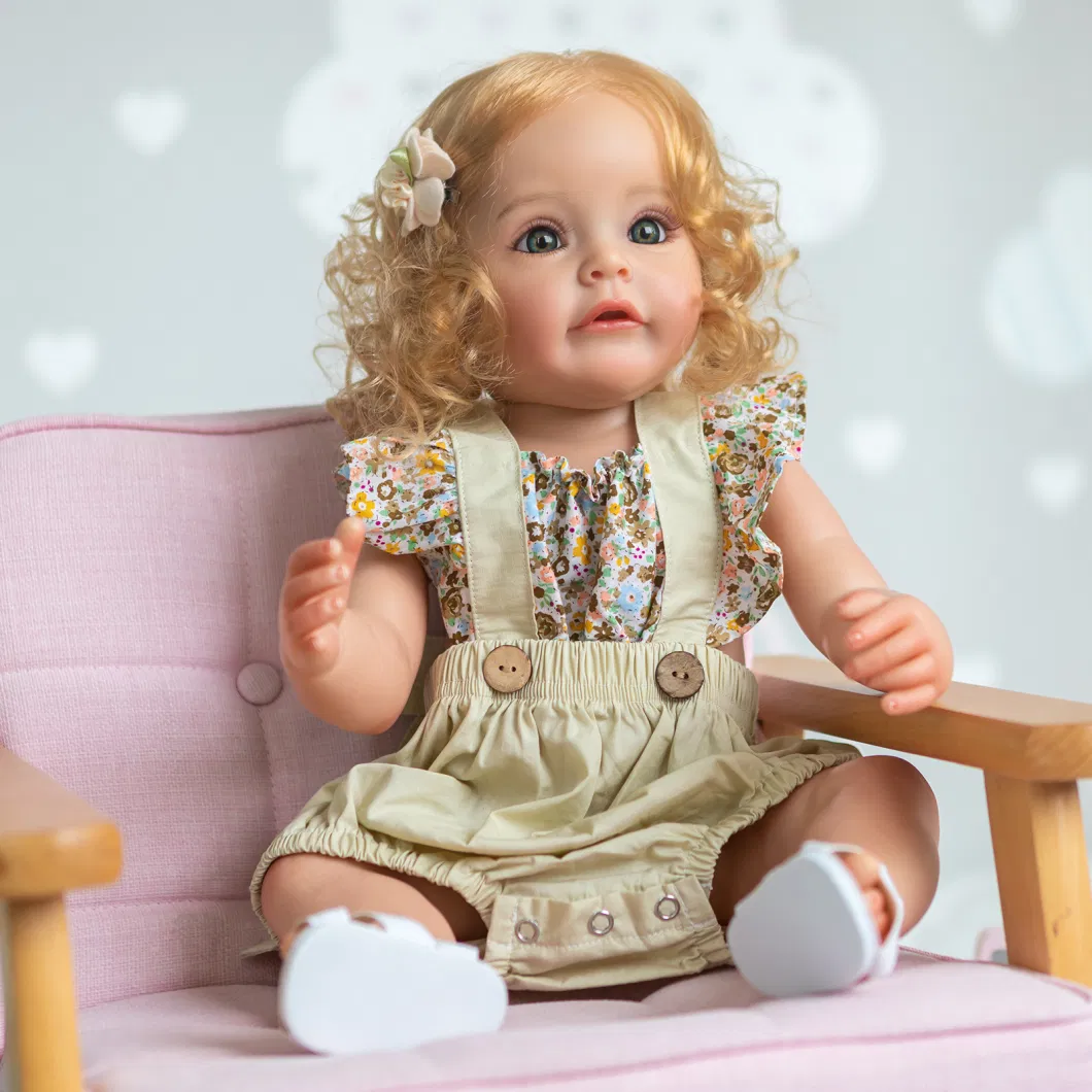 Hot Selling 55 Cm Bebe Doll Reborn Toddler Girl Pink Princess Very Soft Full Body Silicone Beautiful Doll Real Touch Toy Gifts