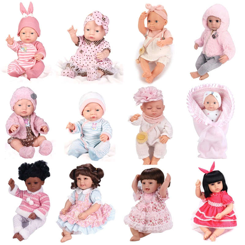 Tombotoys Shantou Toys Wholesale Children Kids New Born Baby Doll Silicone Baby Dolls Babydoll Set Play House Toys Cute Reborn Baby Dolls Girl Toy Baby Doll