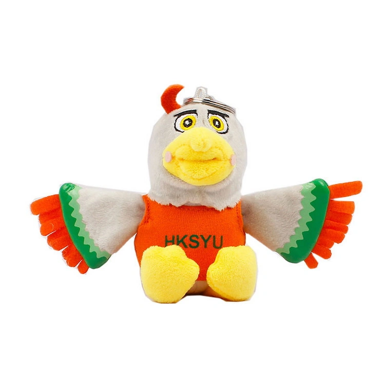 OEM Mascot Promotional Gift 10cm Stuffed Eagle Animal Toy Customized Plush Keychain