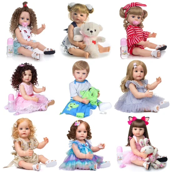 Tombotoys Shantou Toys Wholesale Children Kids New Born Baby Doll Silicone Baby Dolls Babydoll Set Play House Toys Cute Reborn Baby Dolls Girl Toy Baby Doll
