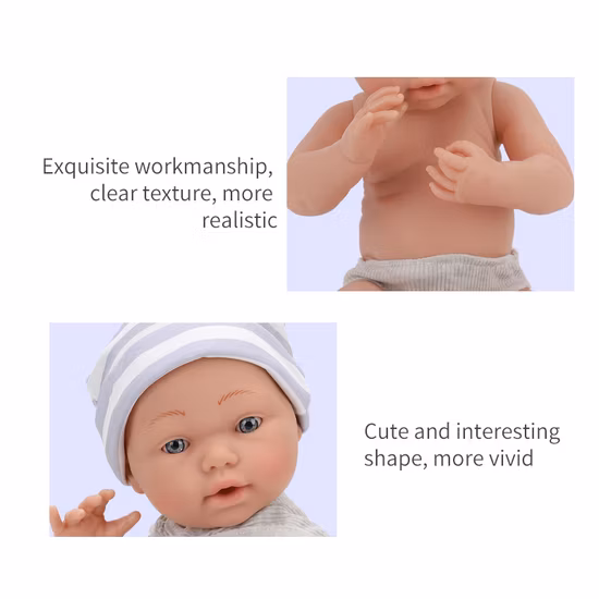 Tombotoys Shantou Toys Wholesale Children Kids New Born Baby Doll Silicone Baby Dolls Babydoll Set Play House Toys Cute Reborn Baby Dolls Girl Toy Baby Doll