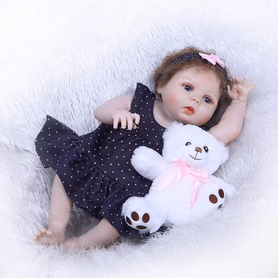 New Design Reborn Boneca 55 Cm Realistic Princess Vinyl Cloth Body Reborn Baby Doll Kids Birthday Xmas Gift
