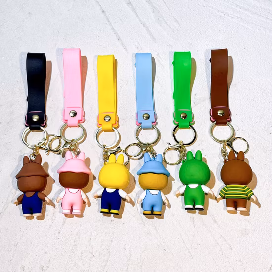 Factory Custom Cheap Rubber Key Chain Plastic Soft PVC Key Chain