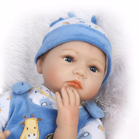 22 Inch Soft Silicone Vinyl Reborn Baby Dolls Twins Silicone Handmade 55 Cm Newborn Baby Doll Soft Vinyl Girl Doll Christmas Gift