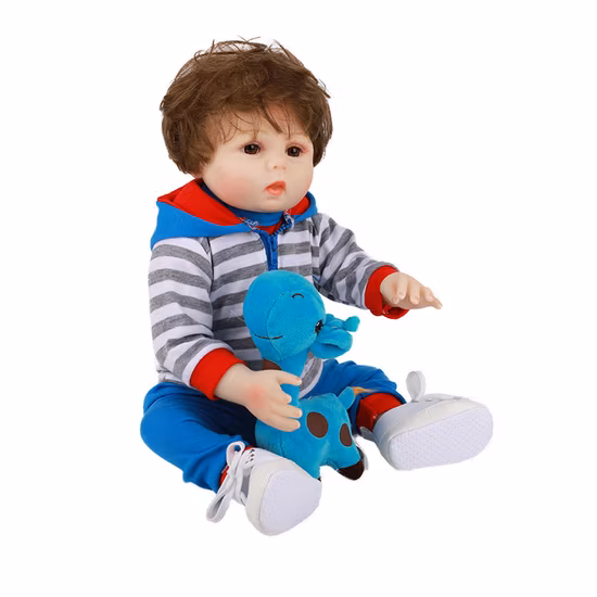 Cute Soft Silicone Reborn Baby Doll Lifelike Newborn Doll Handmade Realistic Bebe Reborn Dolls 48cm