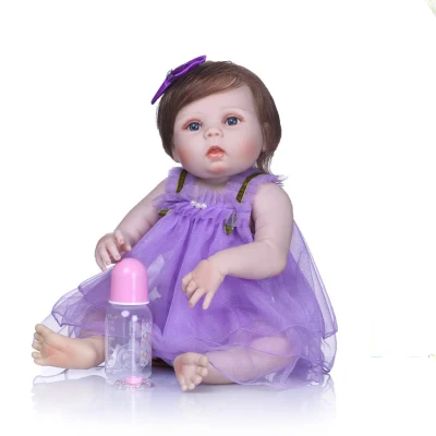Baby Dolls Reborn Realistic 55 Cm New Handmade Soft Vinyl Silicone Body Princess Girl Doll for Children′s Day Gift