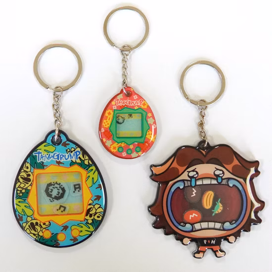 Glitter Cartoon Personalized Cute Design Custom Acrylic Material Keychain