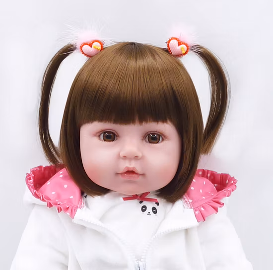 19′′ 48cm Silicone Vinyl Reborn Baby Girl Realistic Alive Newborn Babies Doll White Skin Ethnic Bebe Toddler for Kids Xmas Gifts