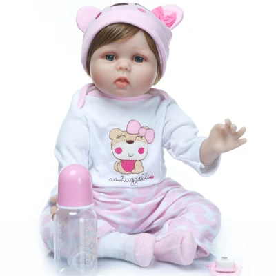Lifelike 22 Inch 55 Cm Soft Silicone Vinyl Reborn Baby Dolls Alive Newborn Baby Doll Soft Vinyl Doll Kids Playmate